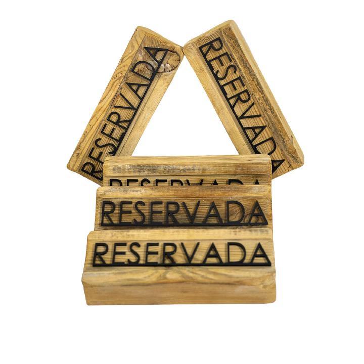 Cartelería reservado