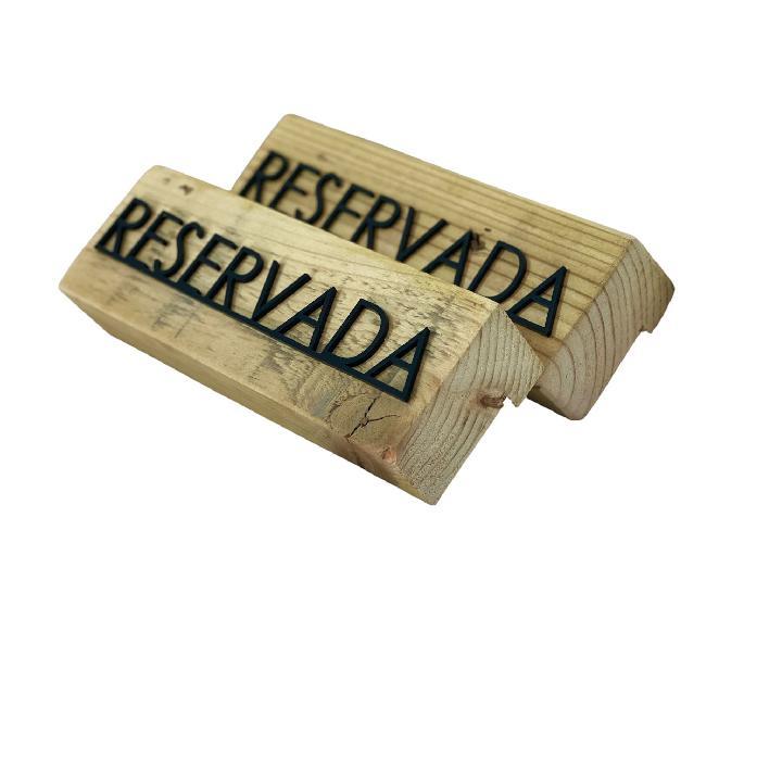 Cartelería reservado