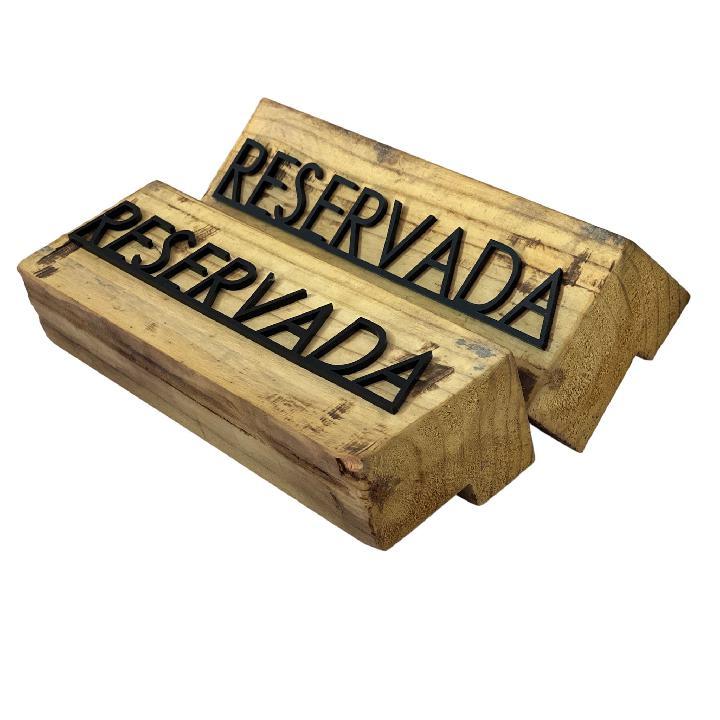 Cartelería reservado