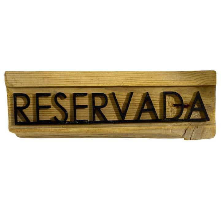 Cartelería reservado