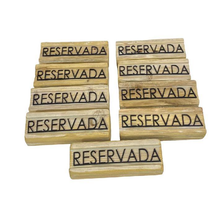 Cartelería reservado