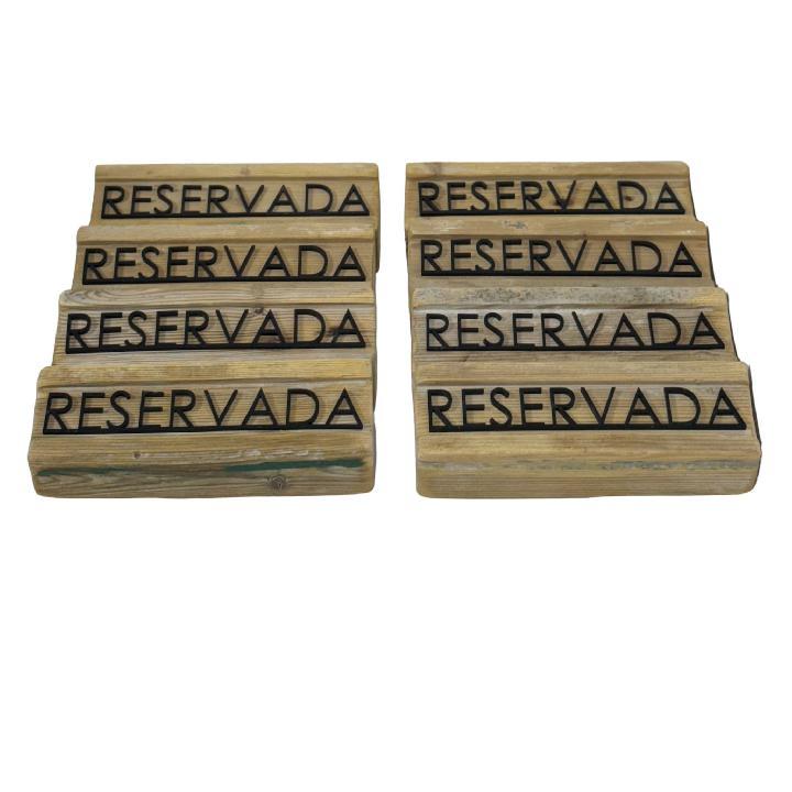 Cartelería reservado