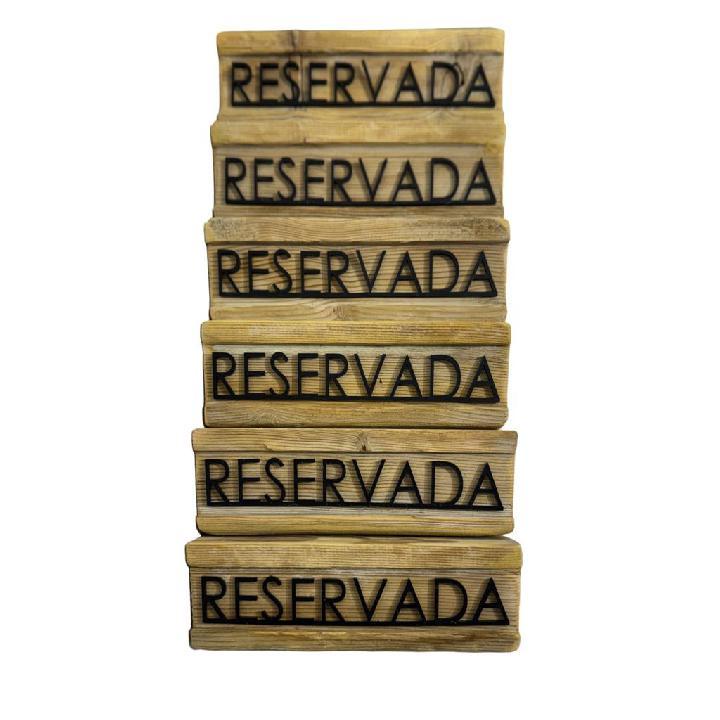 Cartelería reservado