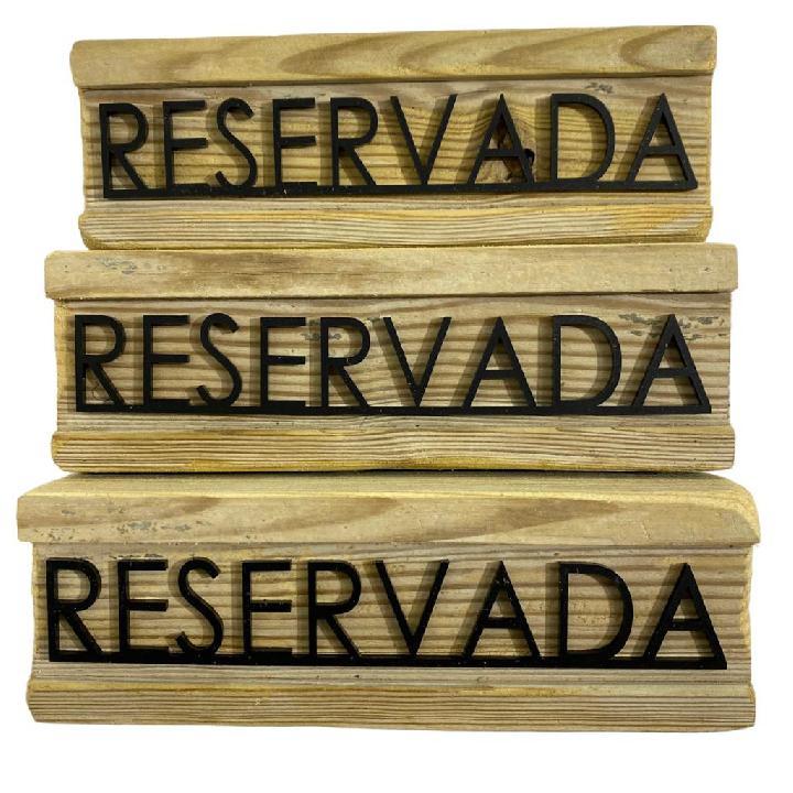 Cartelería reservado