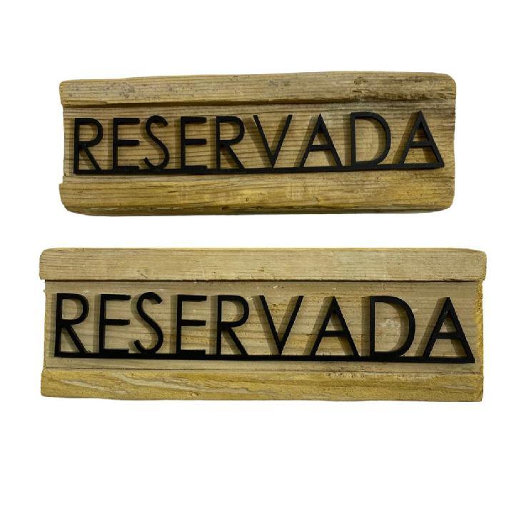 Cartelería reservado