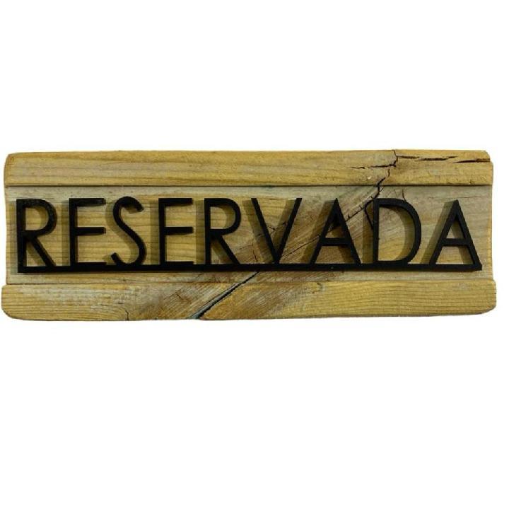 Cartelería reservado