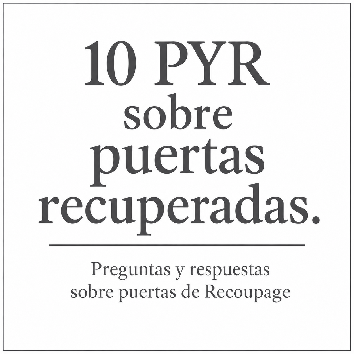 10 preguntas y respuestas sobre las puertas de Recoupage