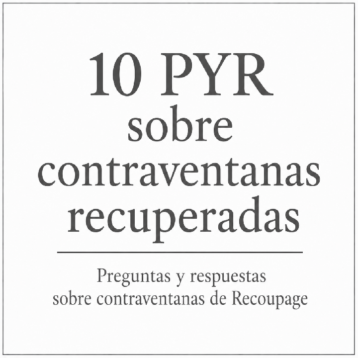 10 PYR SOBRE LAS CONTRAVENTANAS DE RECOUPAGE