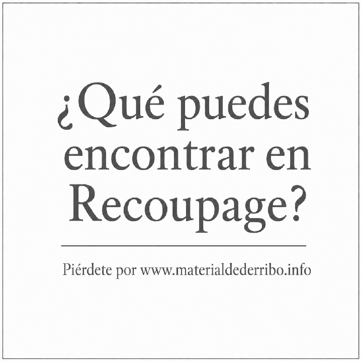 ¿Que puedes encontrar en www.materialdederribo.info?