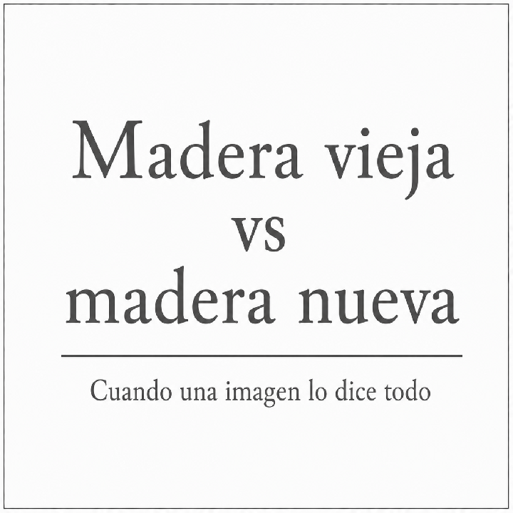 Madera vieja versus madera nueva.
