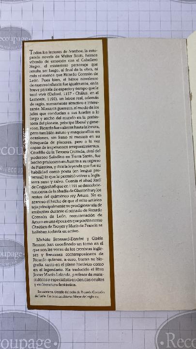 Ricardo Corazón de León. Historia y leyenda
