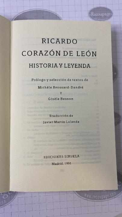 Ricardo Corazón de León. Historia y leyenda