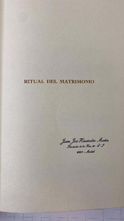 Ritual del matrimonio