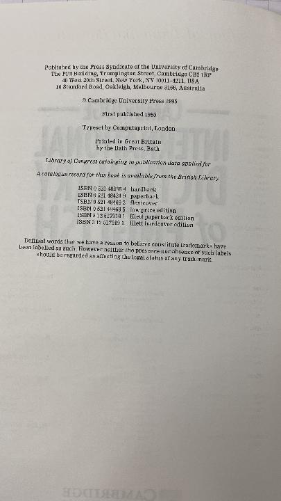 Cambridge international dictionary of english
