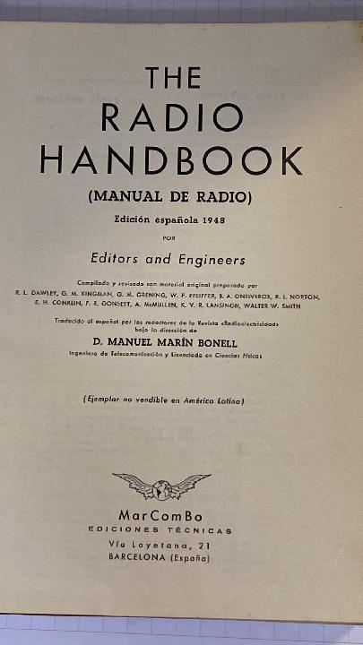 Radio handbook. Edición española 1948