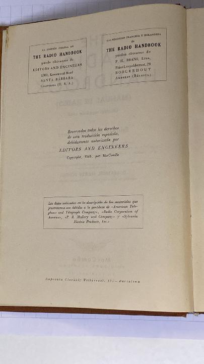 Radio handbook. Edición española 1948