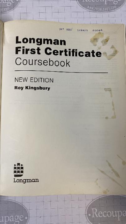 Longman first certificate coursebook