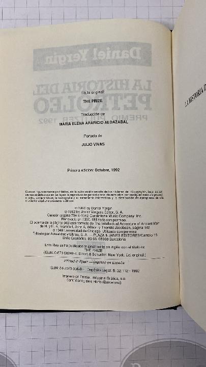 La historia del Petóleo. Premio Pulitzer