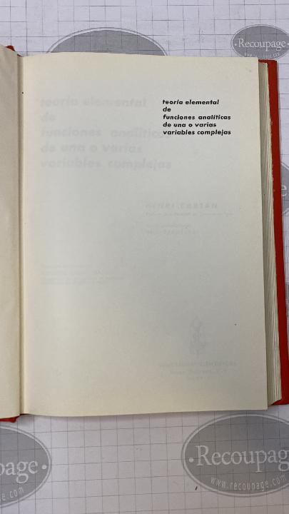 Teoría elemental de las funciones analíticas 