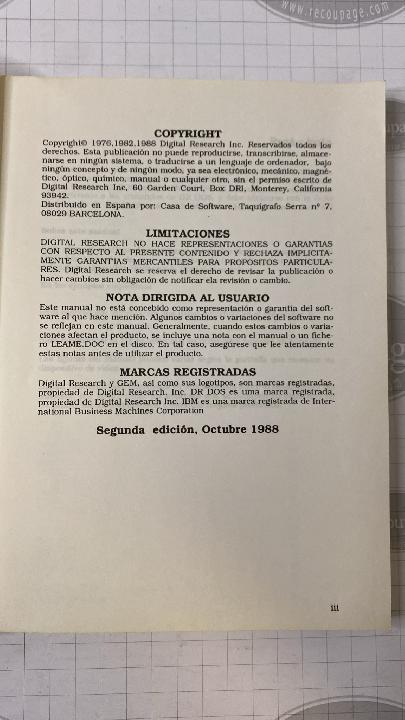 Guía de referencia de DR DOS™