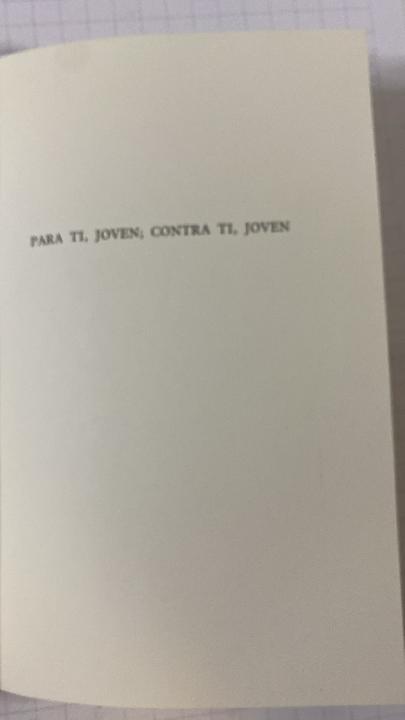 Para ti, joven, contra ti, joven