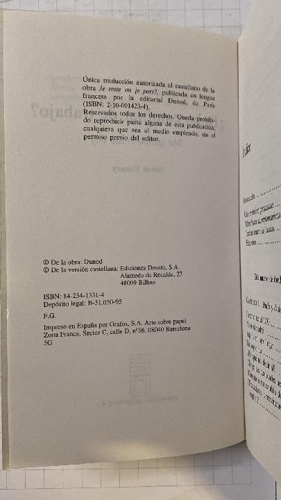 ¿Debo cambiar de trabajo? Me quedo o me voy