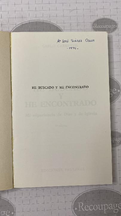 He buscado y he encontrado