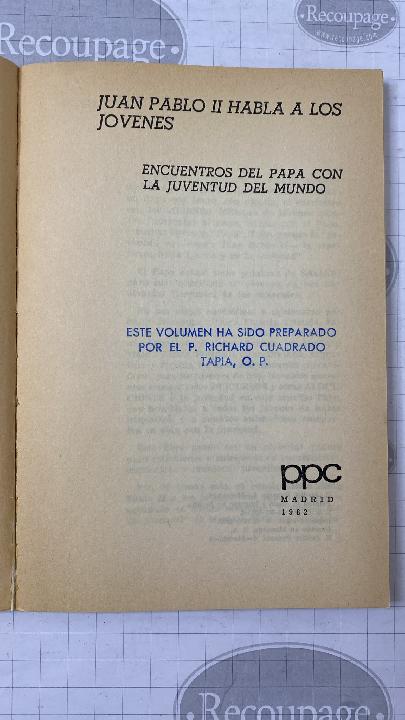Juan Pablo II habla a los jóvenes