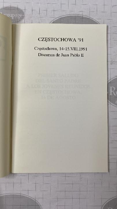 Częstochowa ’91: Discursos de Juan Pablo II