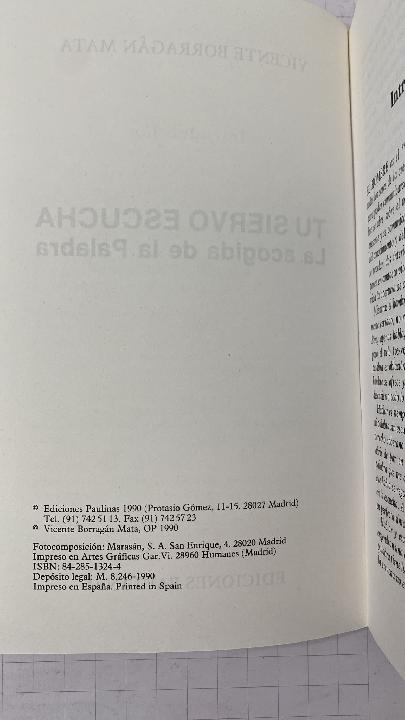 Tu siervo escucha: La acogida de la Palabra